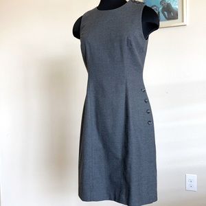 Banana Republic Grey Button-Detail Dress